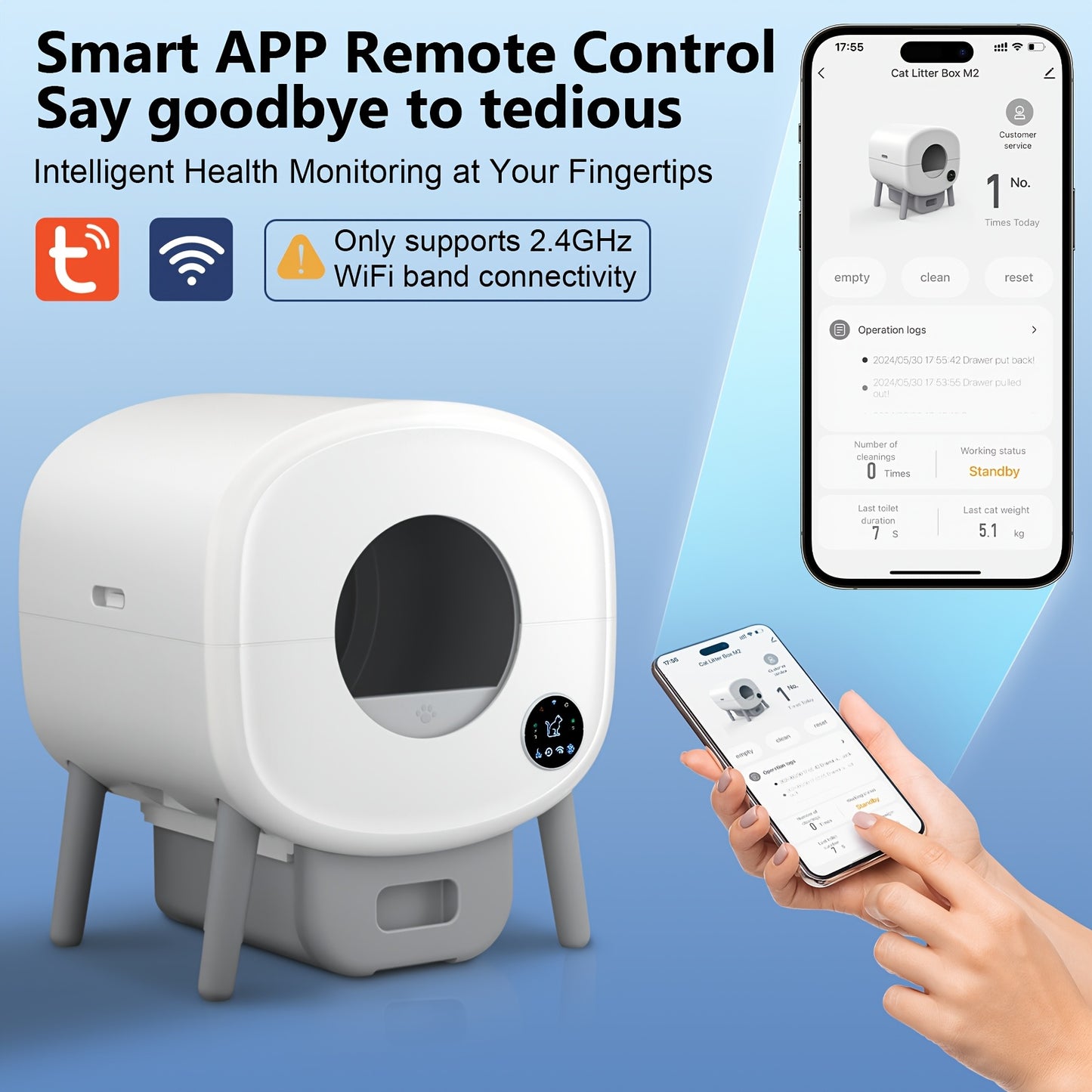 Cat Litter Box App Controlled Self Cleaning System