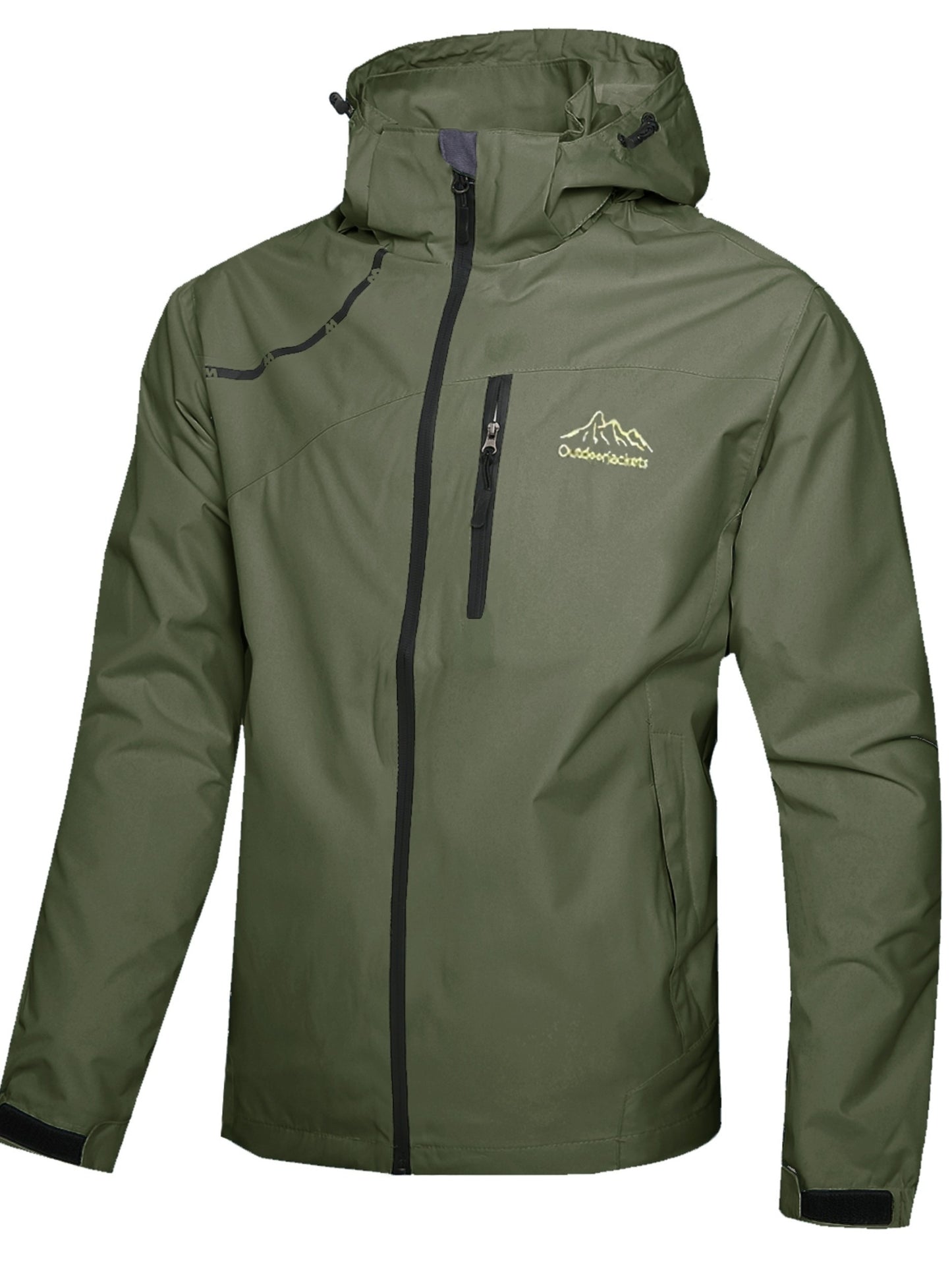 Rain Jacket Polyester For Men Outdoor Everyday Travel Use