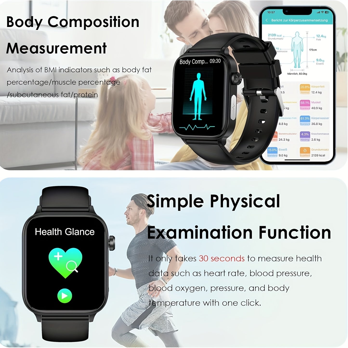 Marsyu Smartwatch Health Monitoring With Multi-Sport Modes