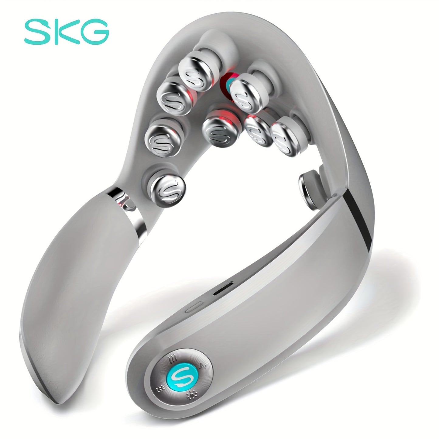 SKG Neck Massager With Heat And Vibration, Cordless Portable