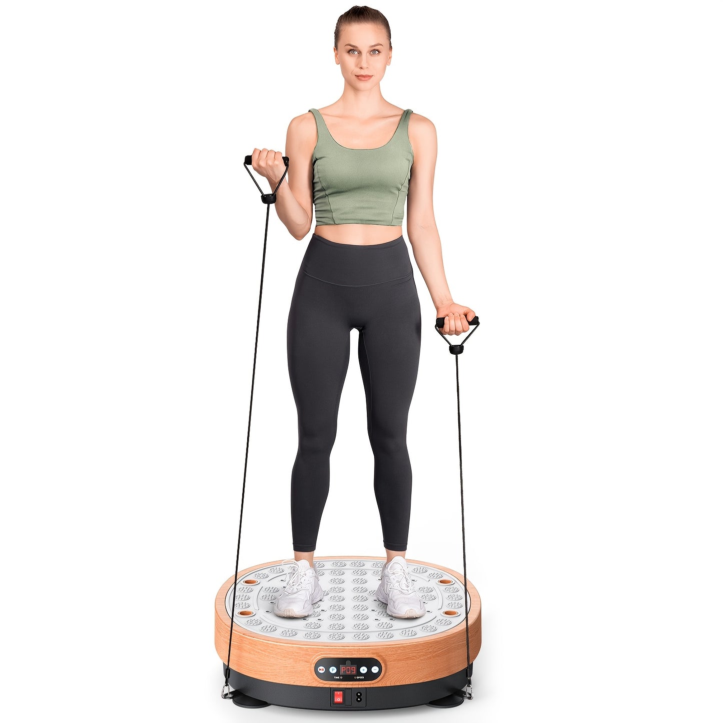 MERACH Vibration Plate Exercise Machine with Foot Massager, Office Vibrating Plate Exercise Machine for Weight Loss, 0-99 Levels Amplitude And Easy to Store, Acupressure Leg