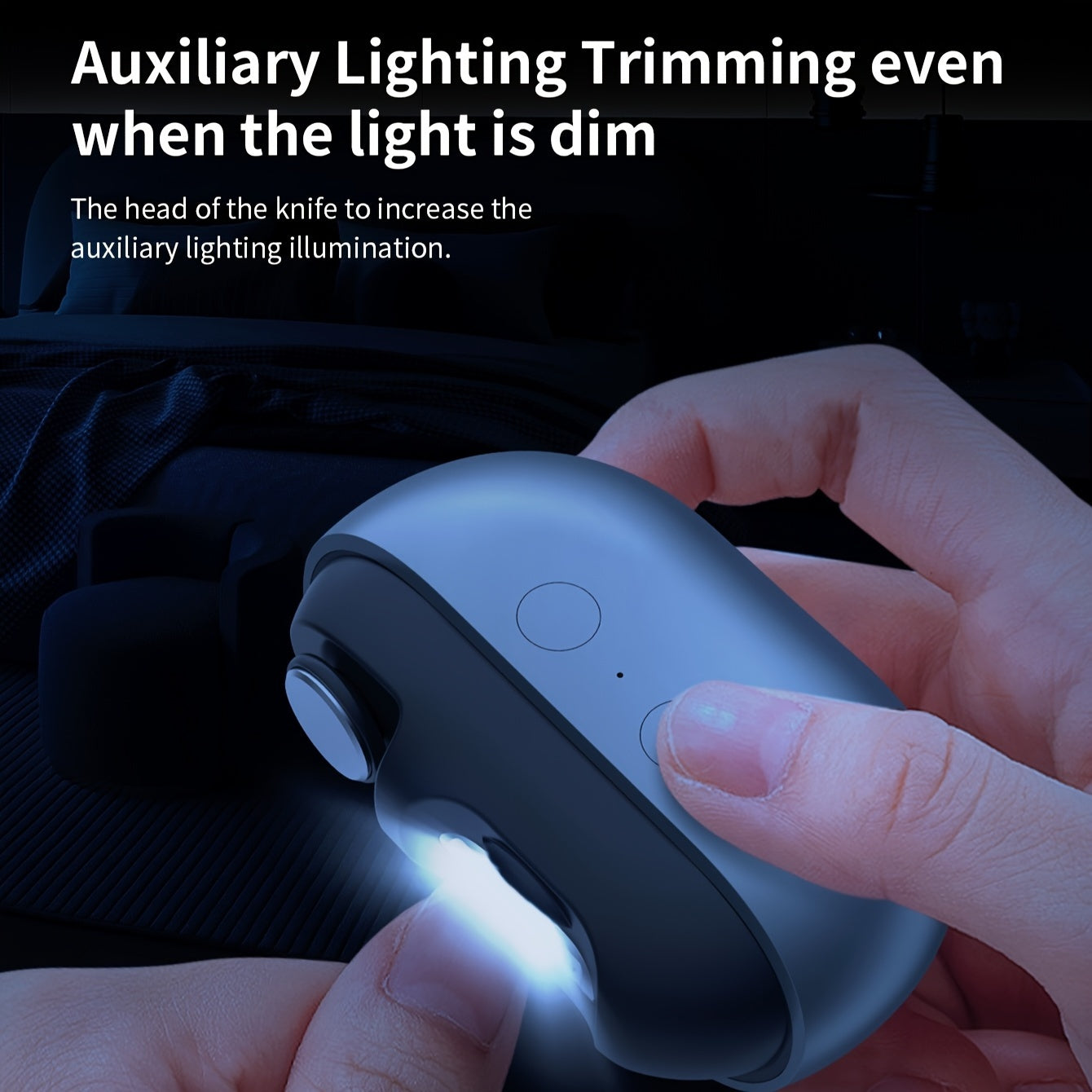 Nail Clipper Smart Electric Built-In Light USB Rechargeable
