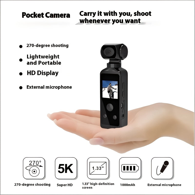 MUOXUEQN Body Camera 5K High Definition With 128GB Card