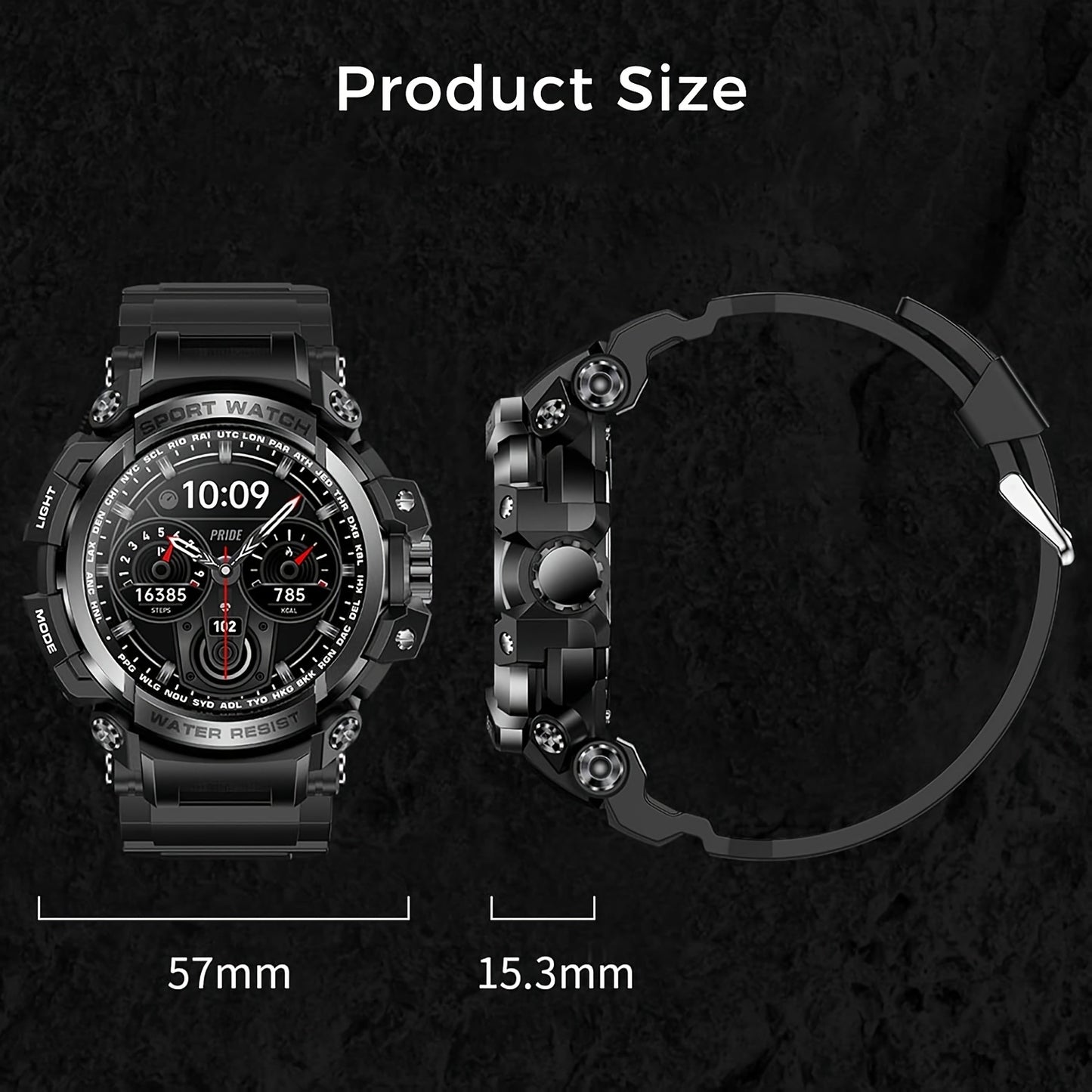 Smart Watches for Men (Answer/Make Call), Outdoor Watch with LED Flashlight, 1.32" TFT Screen Watch, 100+ Sport Modes, SOS, Sleep Tracker, Fitness Watch Health Watch for iPhone/Android - Cool Gifts for Men