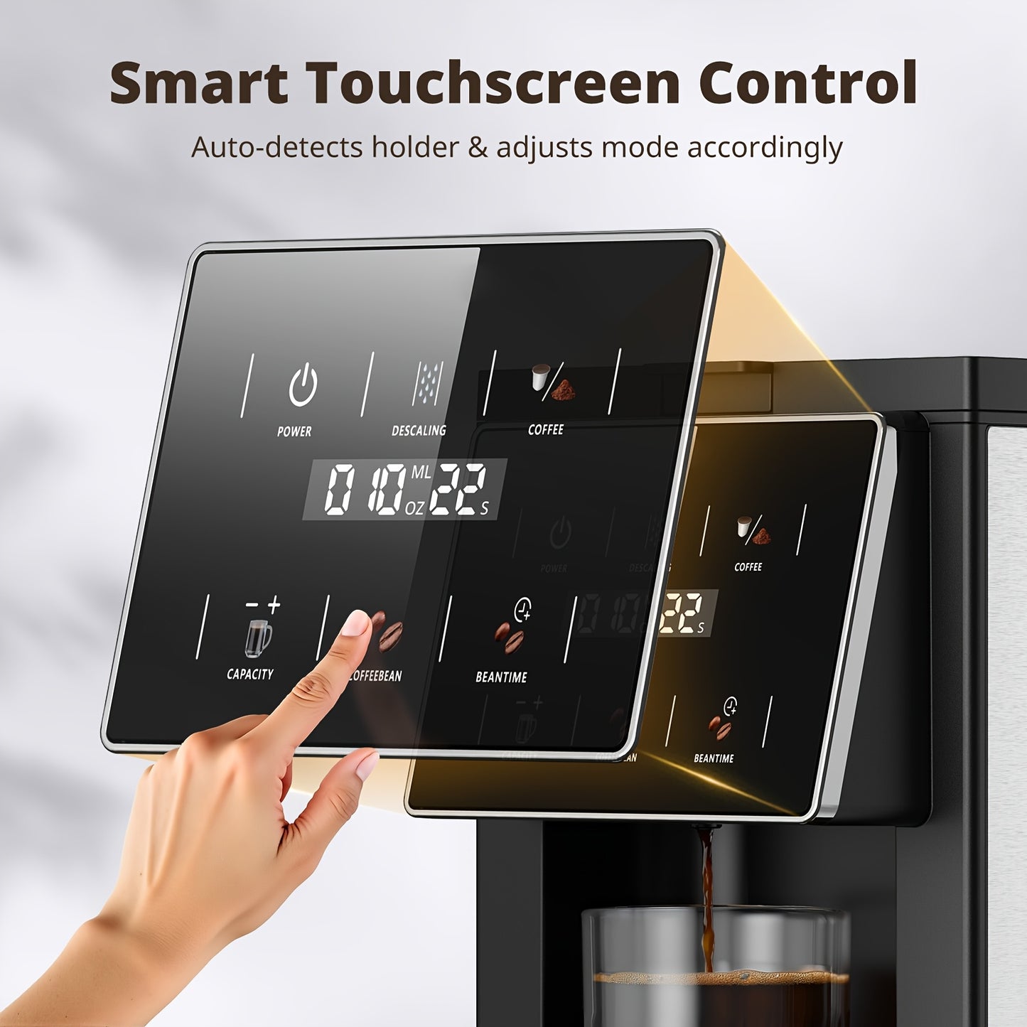 All-In-One Coffee Maker With 5 Grind Settings And K-Cup Compatibility