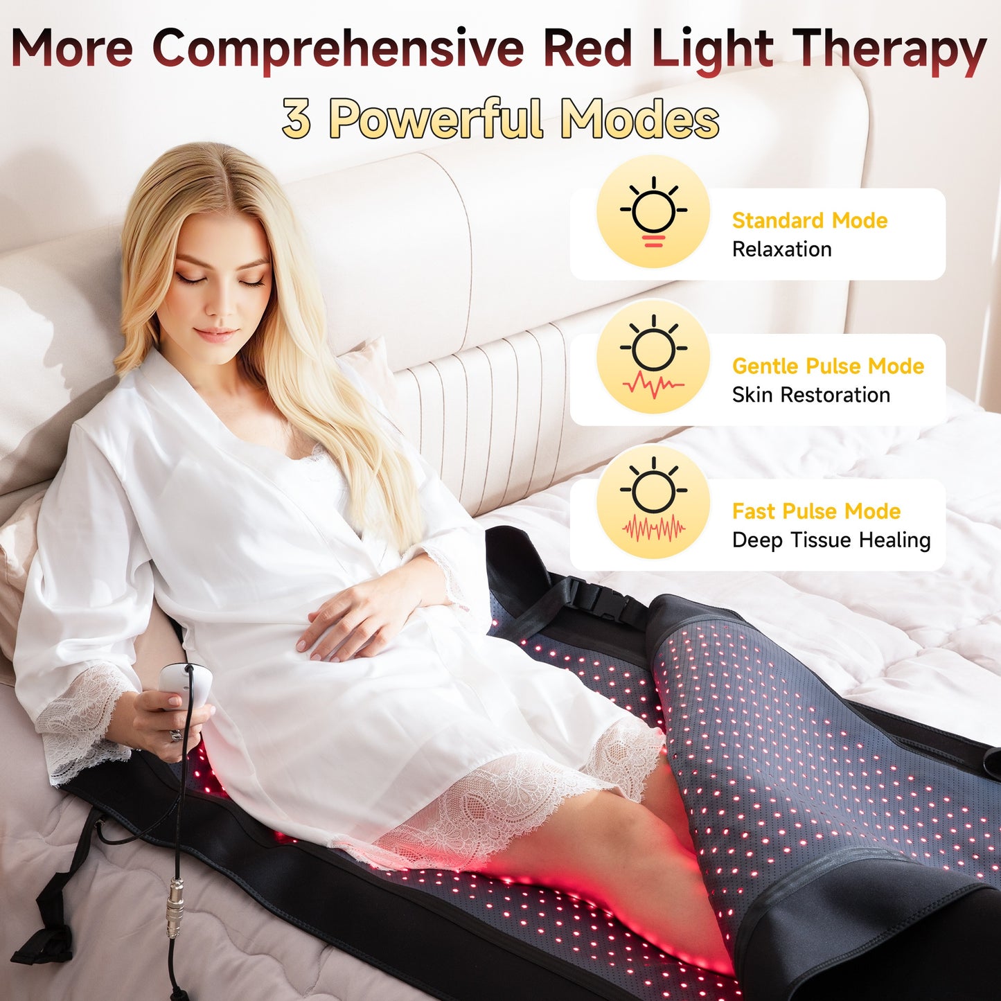 KAOUDT Red Light Therapy Pad Dual Wavelength 660nm 850nm