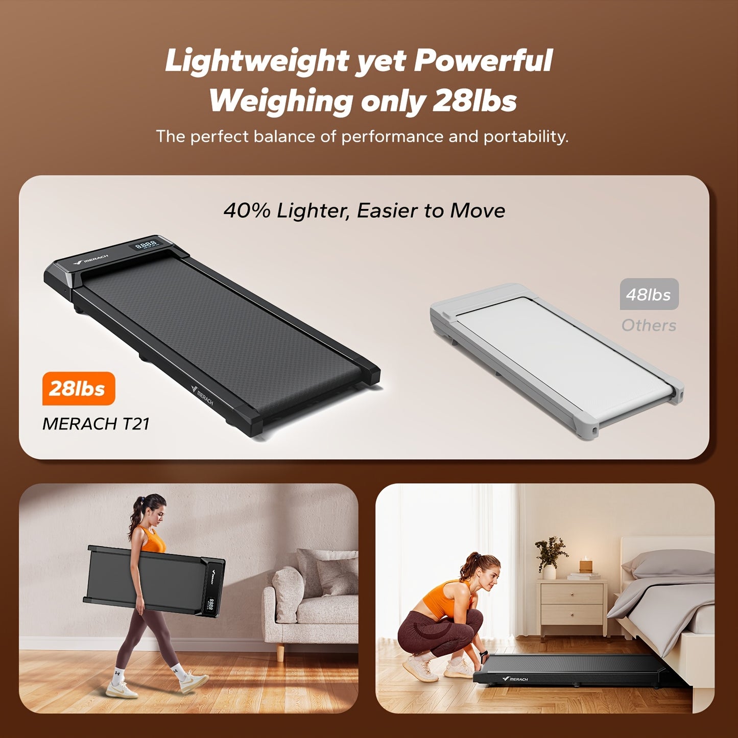 MERACH Walking Pad 2 In 1 Under Desk