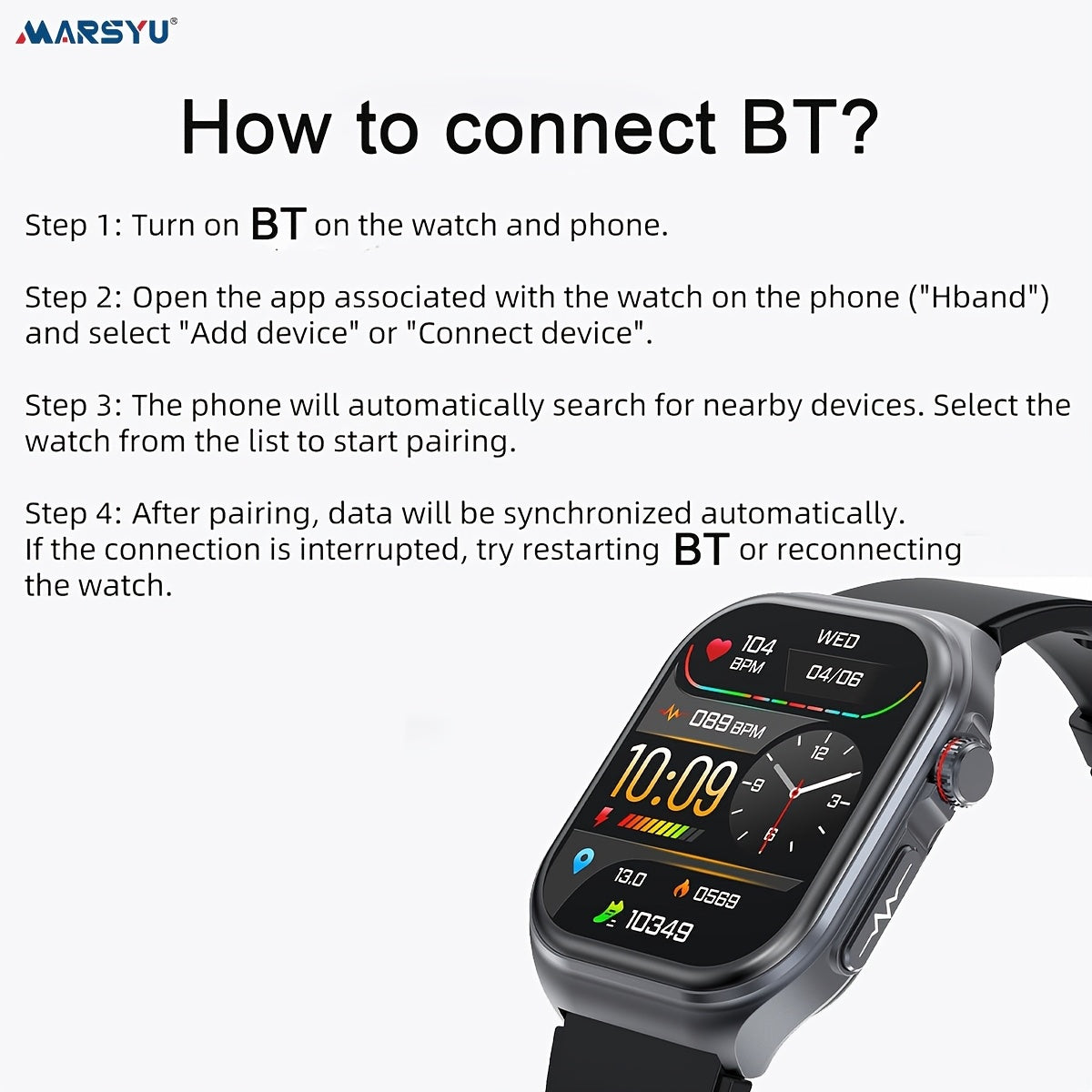 Smartwatch YYKY AMOLED Display, 530mAh Battery, NFC, Multi-Sport