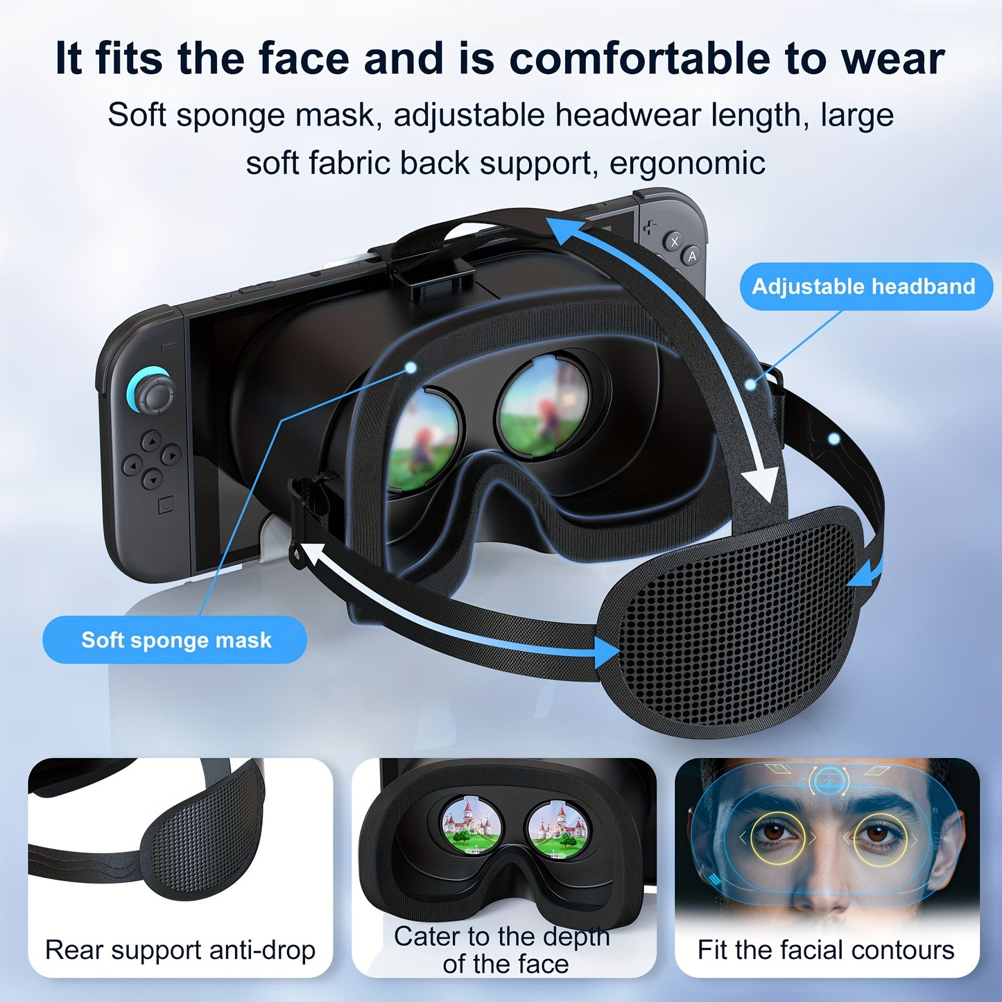 Switch 2 VR Headset Accessory ABS With Adjustable Pupil Distance