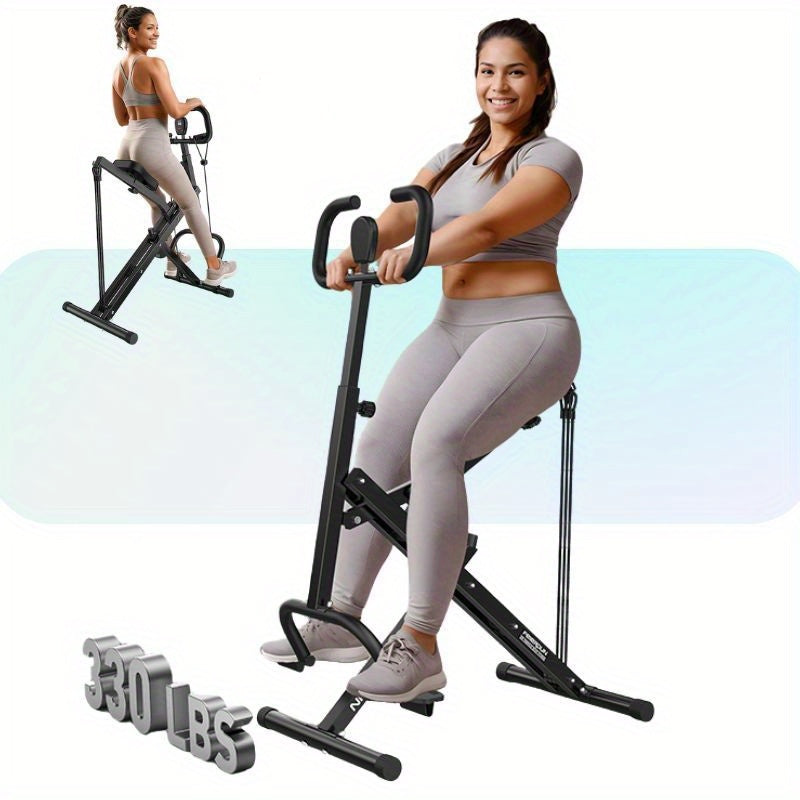 A Rowing Machine Designed for Women, Perfect for Home Workouts, Featuring a Rodeo Core Exercise Function, a Weight Limit of 330 Pounds, And Adjustable Resistance. It'S Foldable And Suitable for Working Out Your Abs, Back, Wit