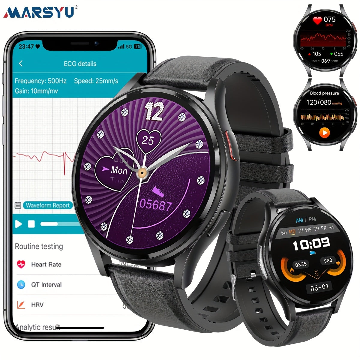 New Smart Watch for Women Men, 1.43'' AMOLED Screen, BT5.3 Call, 260mAh Battery, 130+ Sport Modes, Motion Tracking, SOS Emergency Call, AI Intelligent Voice, Message Reminder, Weather Forecast, Fitness Tracker for IOS & Andro