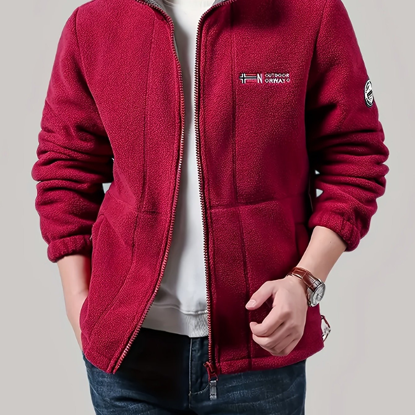 Men's Jacket Fleece-Lined Winter Outerwear For Men
