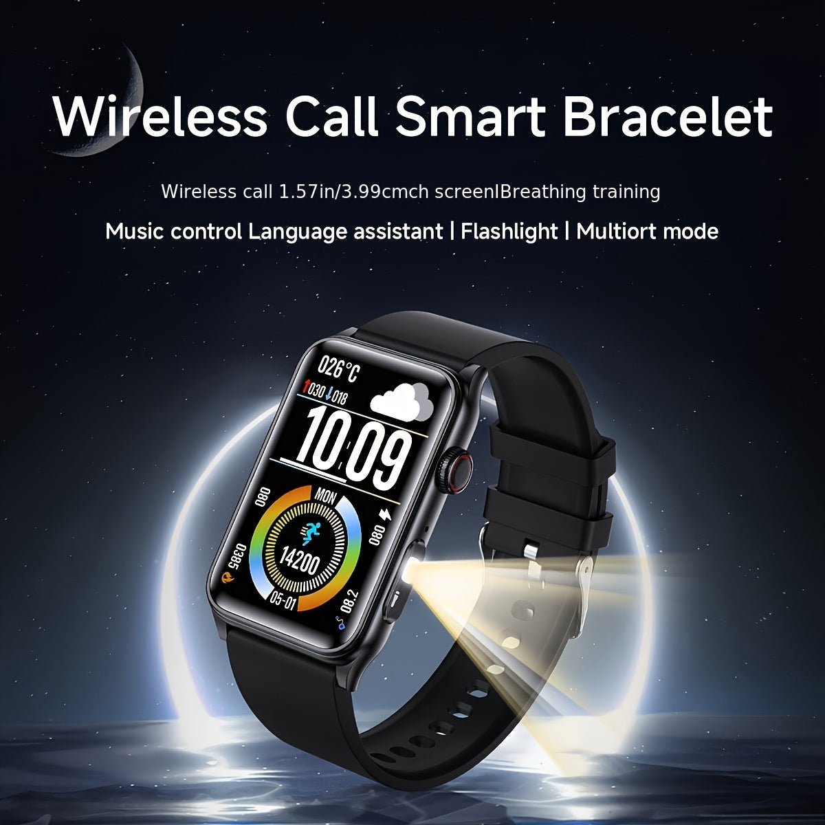 2025 New Smart Watch with 1.8-Inch Large Display, 250mAh Battery, AI Voice Commands, Wireless Calling & SMS Reminders, 100+ Sports Modes, Magnetic Charging