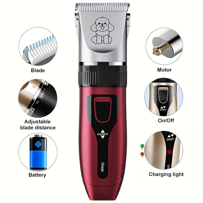 Dog Grooming Kit Low-Noise Cordless For Dogs And Cats