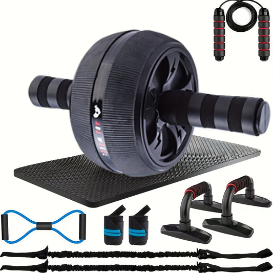 Ab Workout Kit With Resistance Bands And Ab Roller