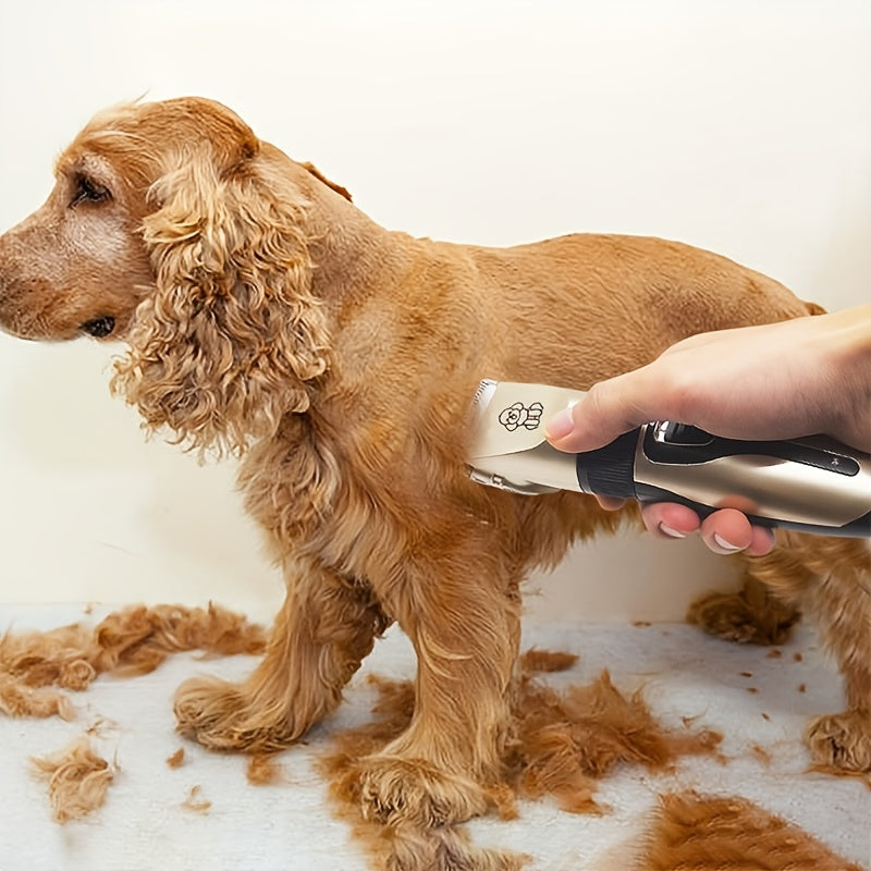 Pet Grooming Kit USB Rechargeable 4-in-1 Low-Noise Cordless
