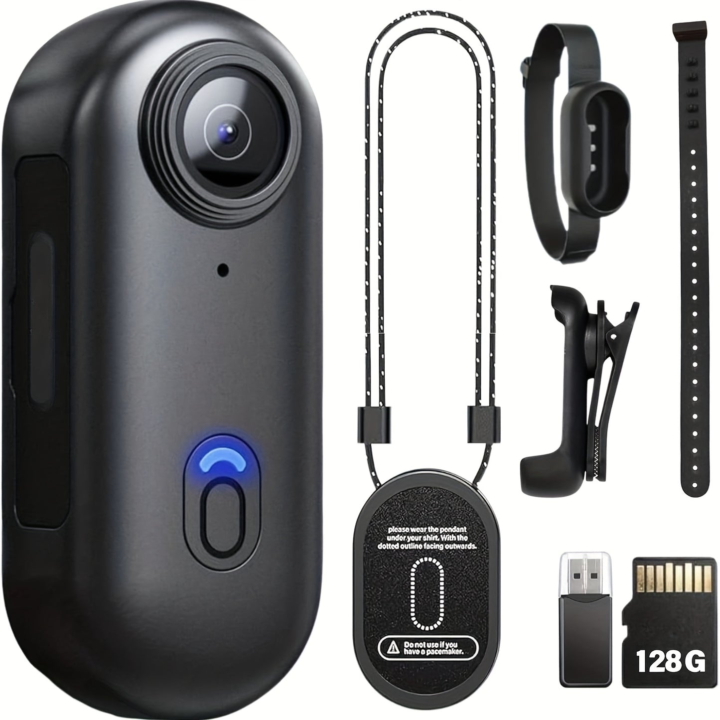MUOXUEQN Action Camera Mini 4K UHD WiFi Portable Body Cam