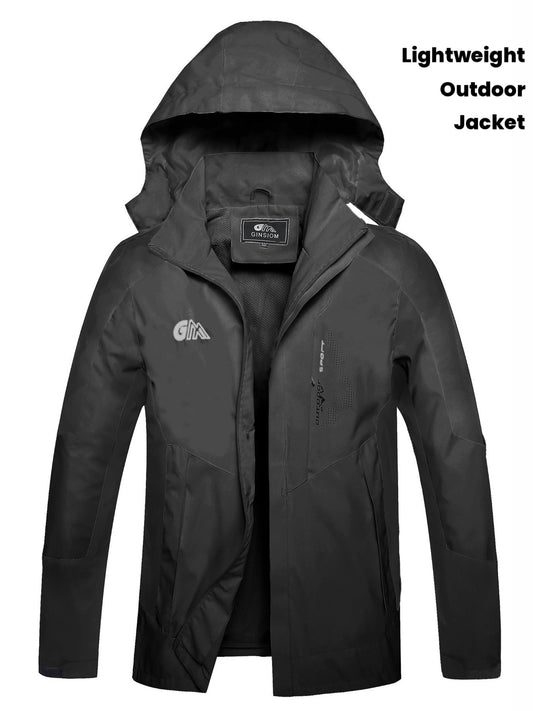 GIISAM Rain Jacket With Hood Lightweight Polyester For Outdoors