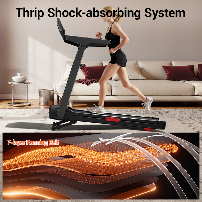 UMAY Treadmill Automatic Incline Foldable Home Gym