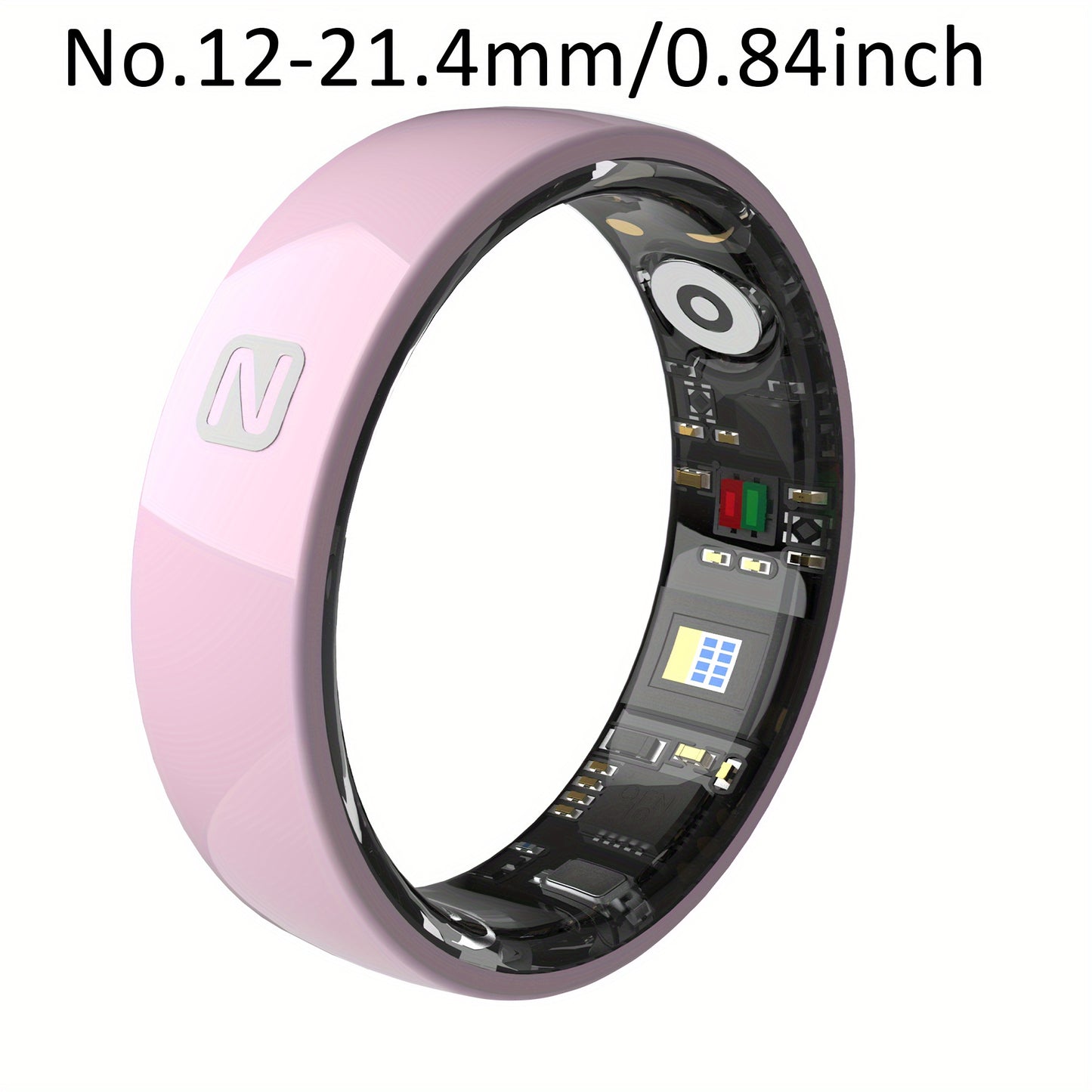 Smart Ring Stainless Steel Fitness Tracker With Crystal Case