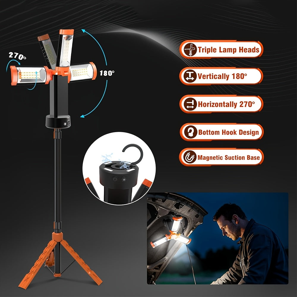 AUXTUR Portable Camping Light with Stand, Rechargeable Camping Lamp, 15000/20000mAh High-Capacity Battery, Tent Lights for Camping, Power Outages, Hiking, Fishing, Thanksgiving Christmas Birthday Anniversary Surprise Gifts fo