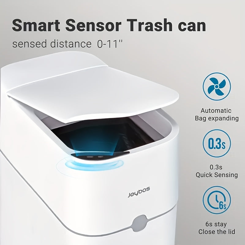 JOYBOS Smart Induction Slim Bathroom Trash Can for Home Office