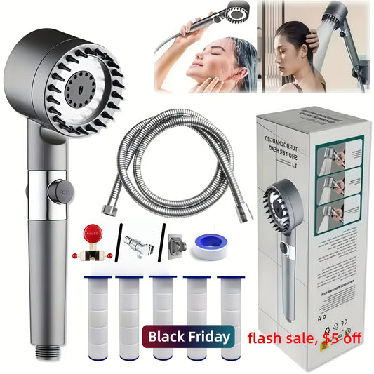 NUAN Shower Head and Hose Set With 3-Stage Filter