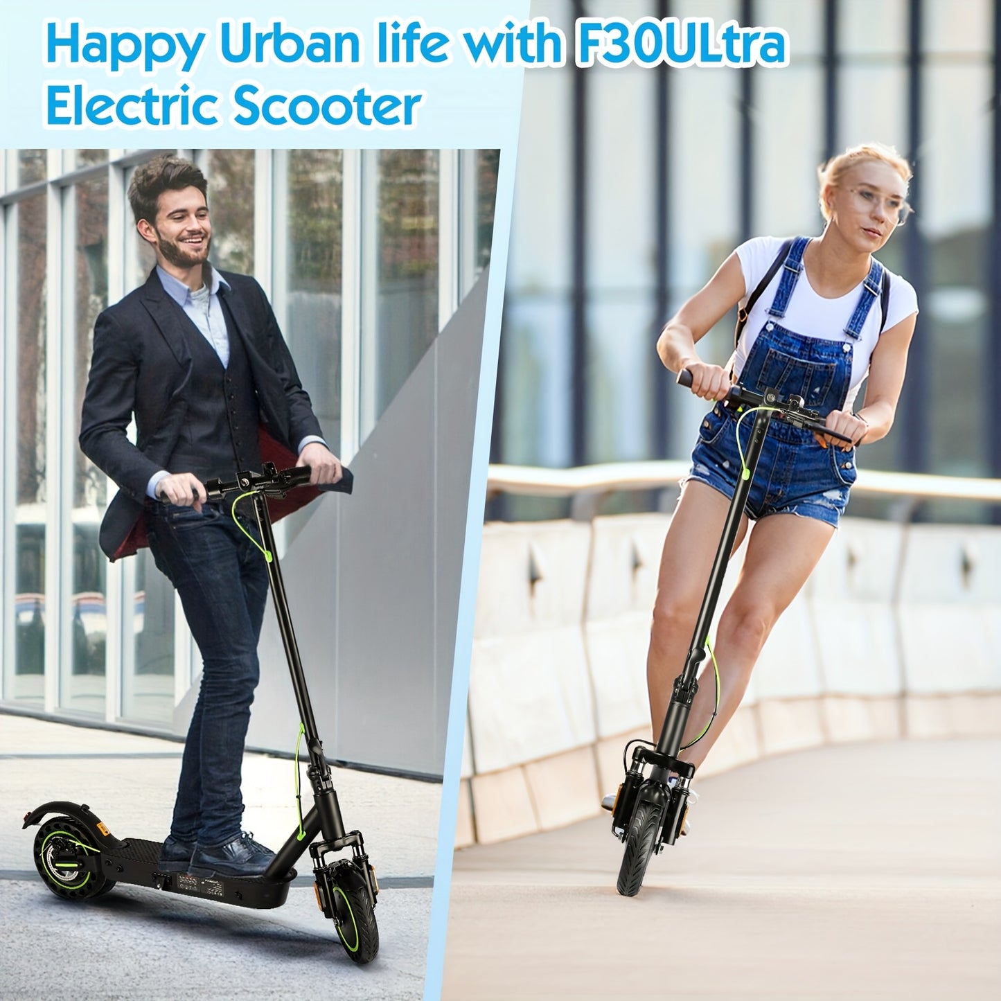 Lightweight Foldable Electric Scooter ,8.5" -10" Solid tires 7.8AH-15.6AH Battery, 19MPH  Speed, 350W-500W motor, 15-25 Miles Range ,Urban Commuting, Portable Mobility, Christmas present, Modern,City Travelers, Adult，tuya a