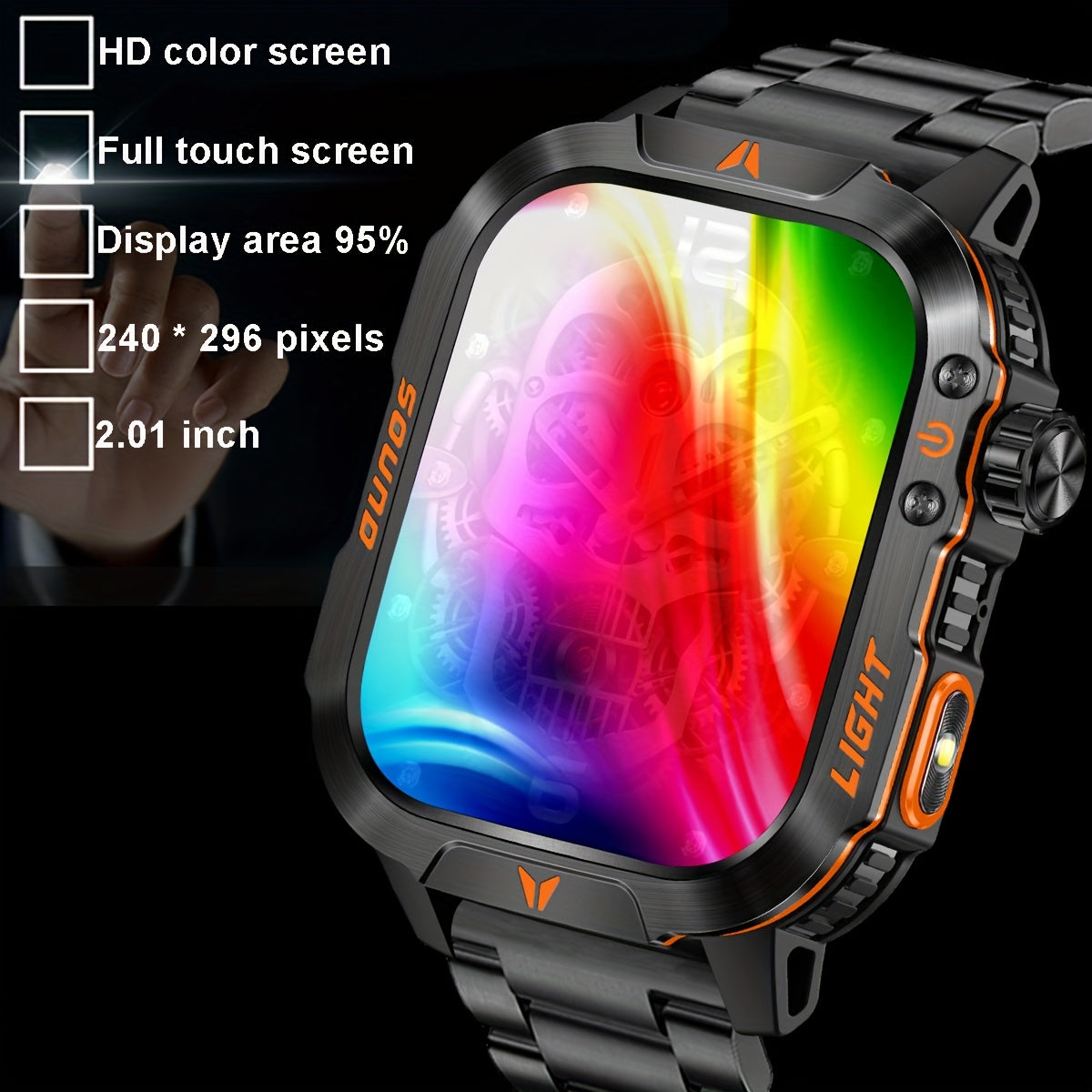 COIUSOR Smartwatch With Call Function Rugged Outdoor