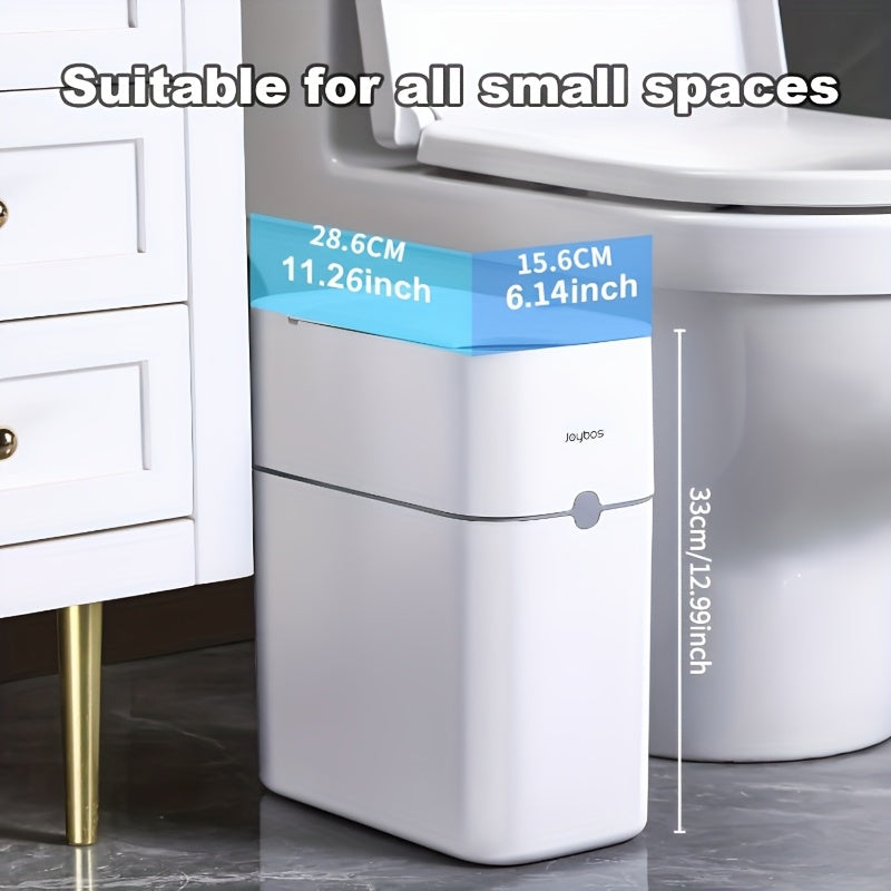 JOYBOS Smart Induction Slim Bathroom Trash Can for Home Office