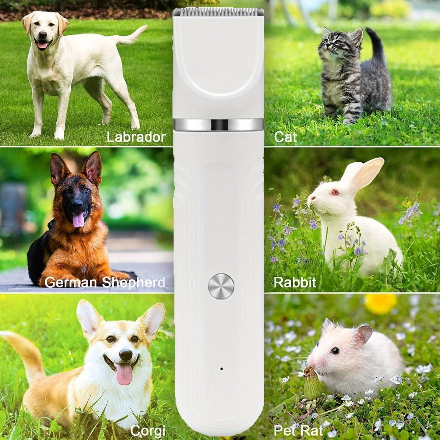 Dog Hair Clipper Set Low Noise USB Rechargeable Pet Grooming