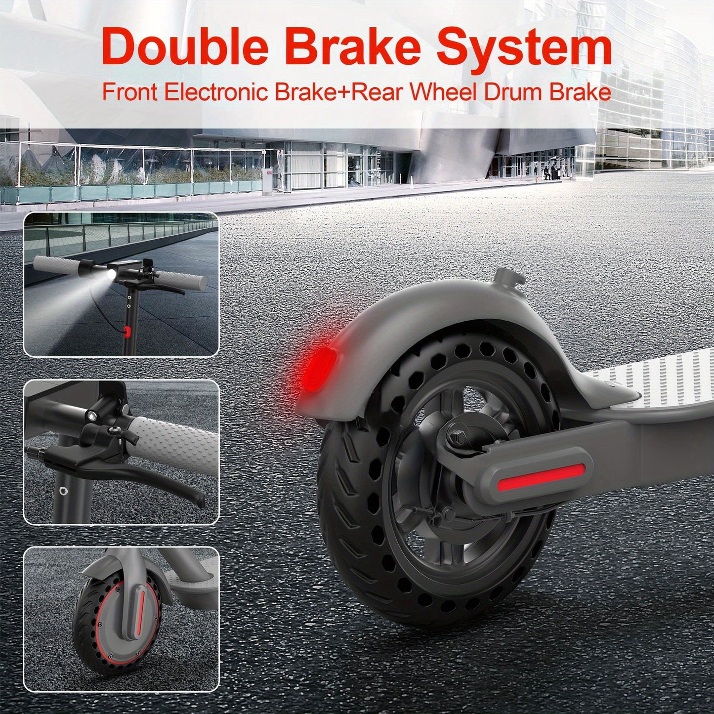 LADPED Folding Electric Scooter Long-Range Battery