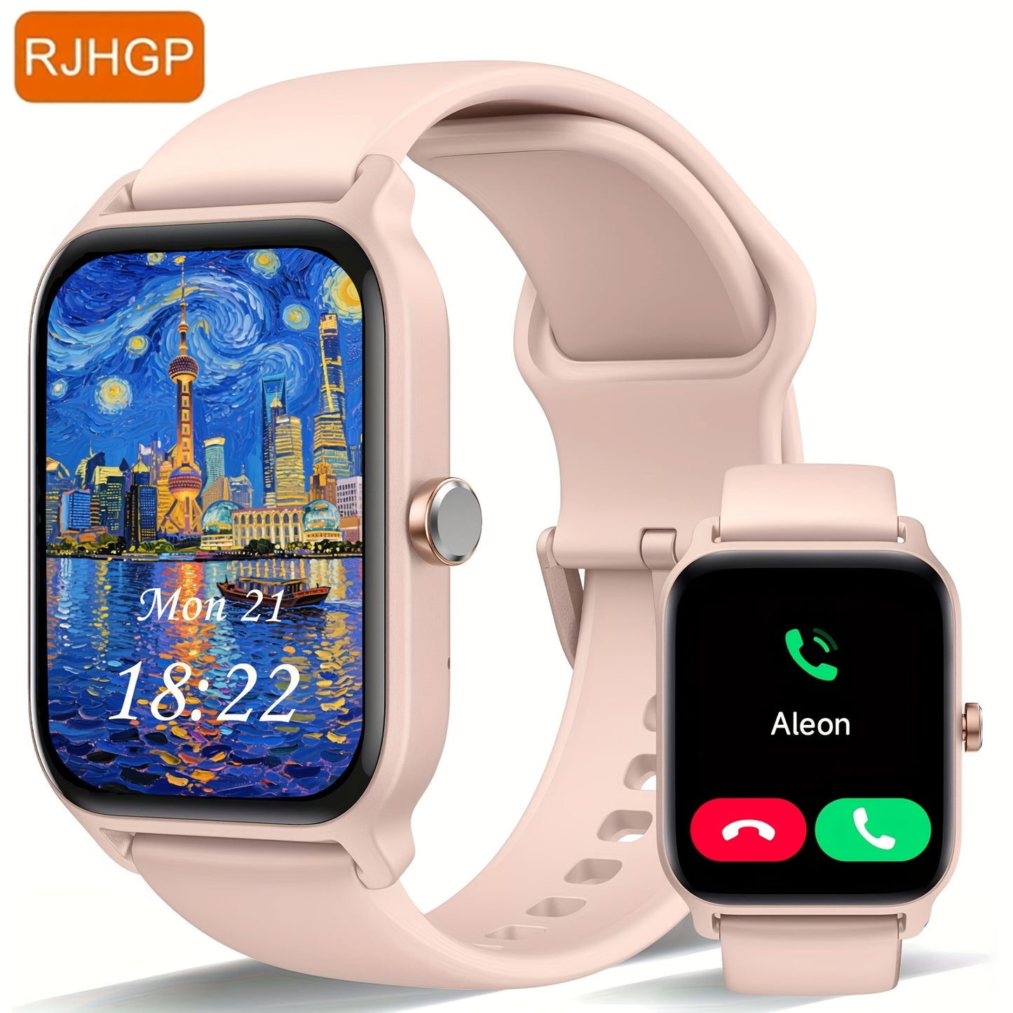 RJHGP Smart Watch Alexa Built-in Calls, Fitness Tracker, Sleep Monitor