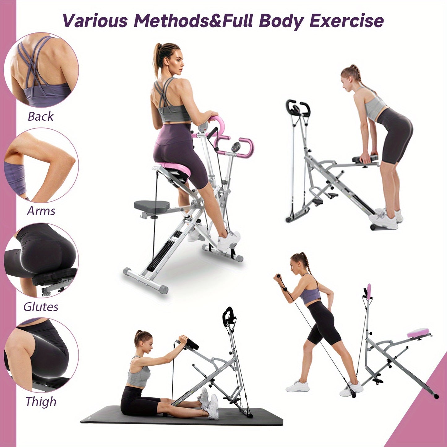 Feierdun 2-in-1 Squat and Row Machine Real Time Feedback