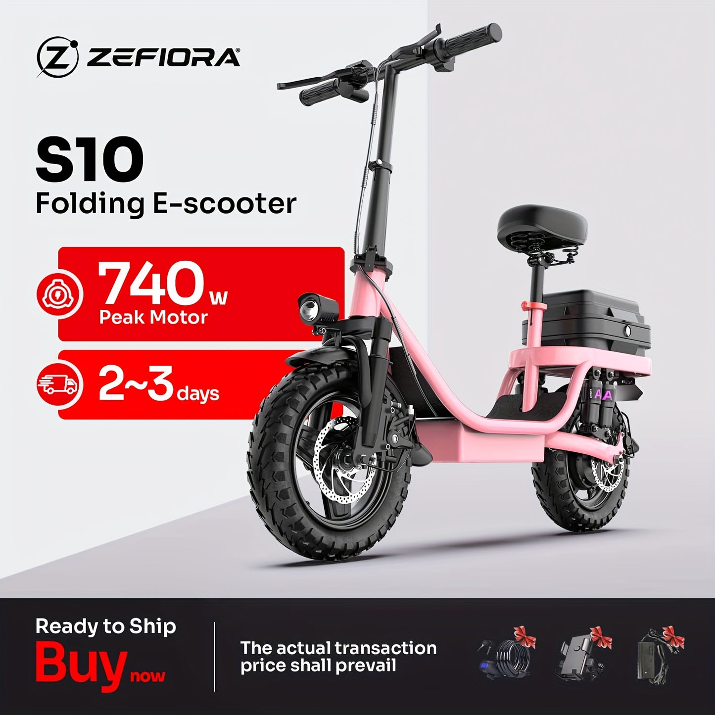 ZEFIORA S10 MAX 740W Peak Electric Scooter, Folding Electric Bicycle for Adults And Teenagers, 14" Tires, 54.6V 8-20Ah Removable Battery, LCD Screen, Puncture-Proof, Front And Rear Lights-Ideal for Commuting And Outings, The
