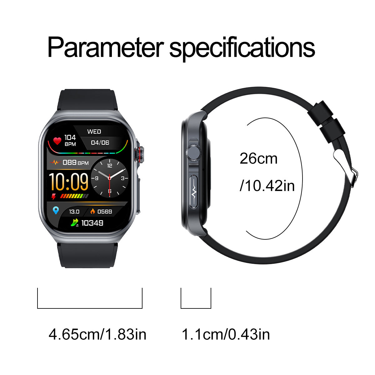 Smartwatch YYKY AMOLED Display, 530mAh Battery, NFC, Multi-Sport