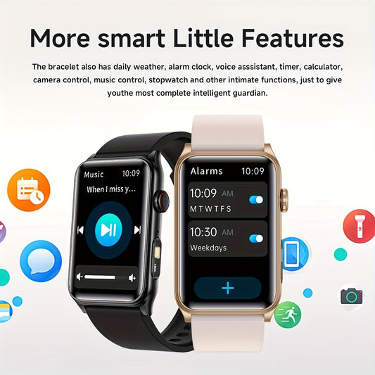 2025 New Smart Watch with 1.8-Inch Large Display, 250mAh Battery, AI Voice Commands, Wireless Calling & SMS Reminders, 100+ Sports Modes, Magnetic Charging