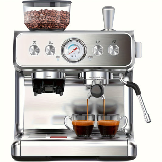 CRZOE Espresso Machine With Powerful Built-In Grinder