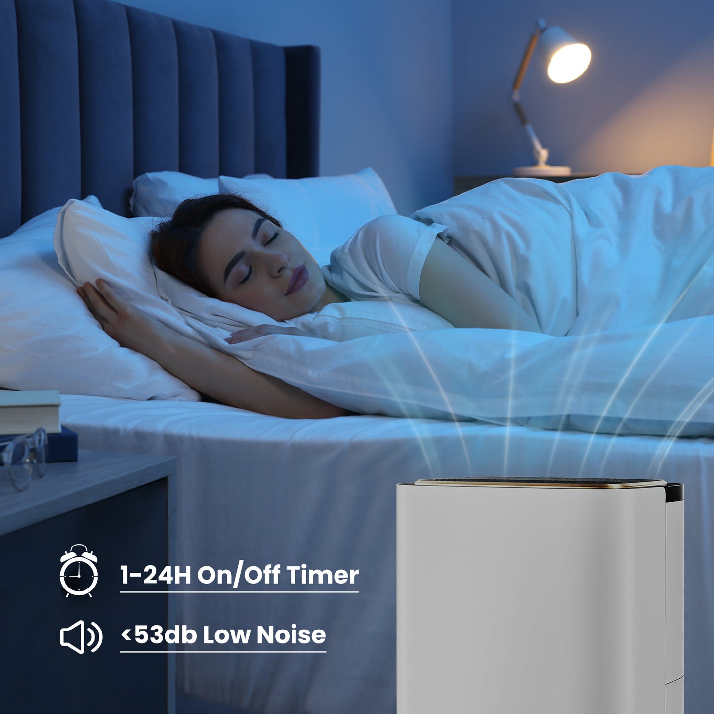 5500 Sq.Ft Energy Star Dehumidifier for Basement with Drain Hose, 50 Pint Portable Dehumidifiers for Home Bedroom Bathroom Large Room, Powerful Moisture Removal and Humidity Control