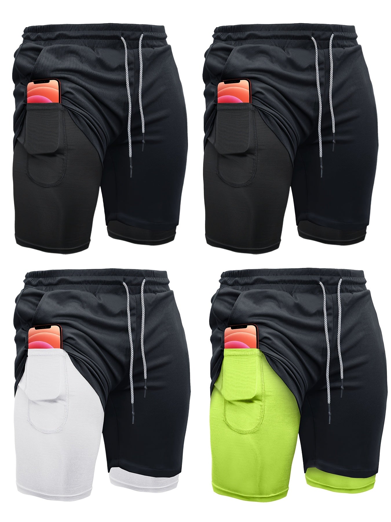 OEBLD Running Shorts Mens 2-in-1 For Summer Training