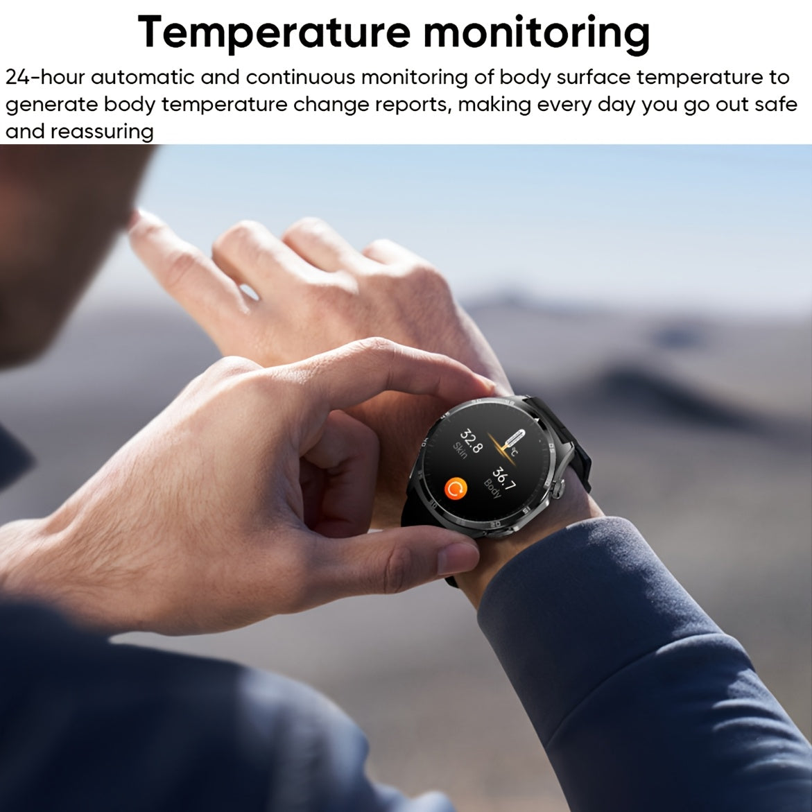 YYKY Smartwatch AMOLED Display Long-Lasting Battery Bluetooth 5.0