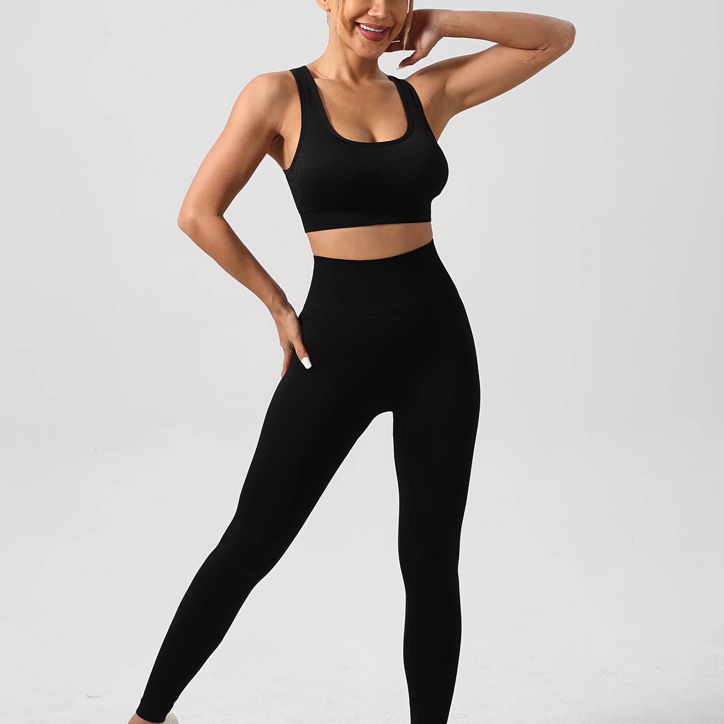 Yoga Sport Leggings Vest Set