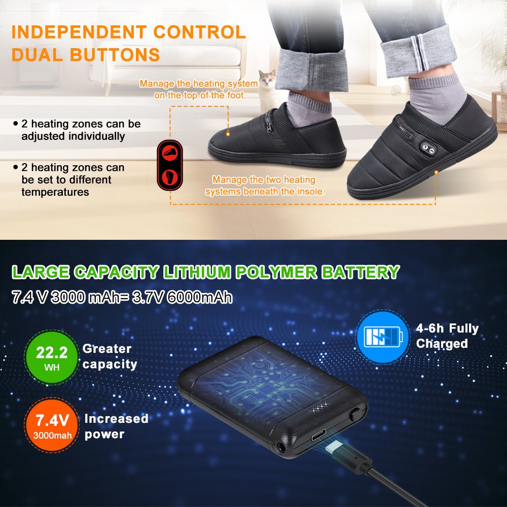 BIAL Slippers Heated Foot Warmer Unisex Rechargeable