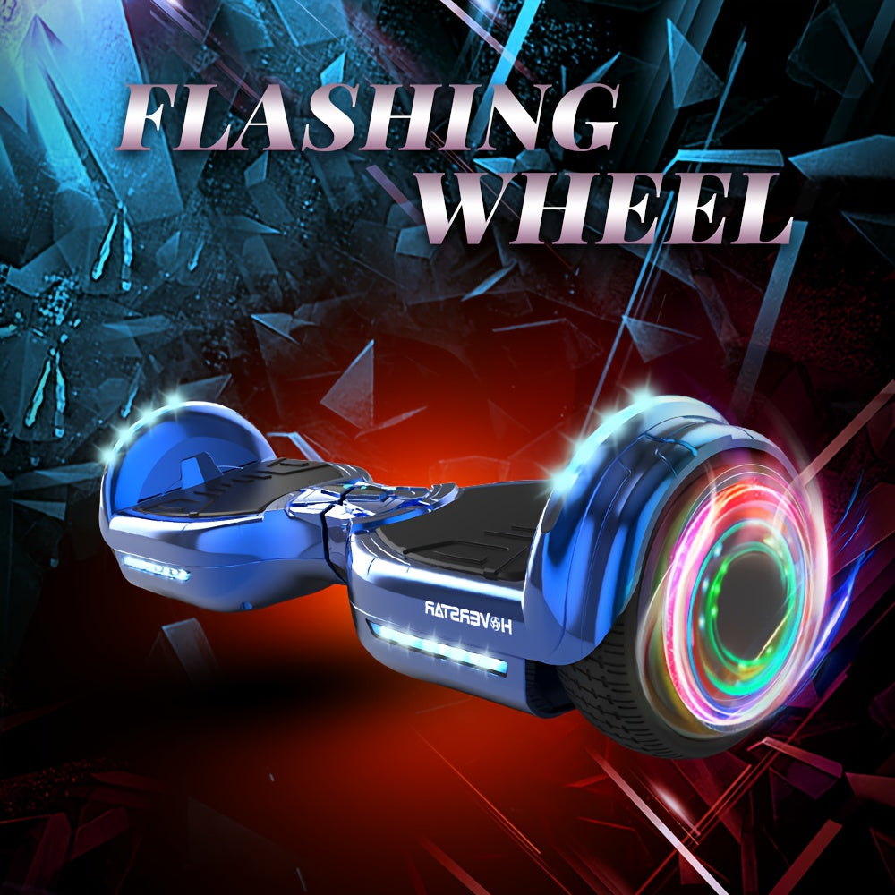 Hoverboard With LED Wheel Design And Rechargeable Battery