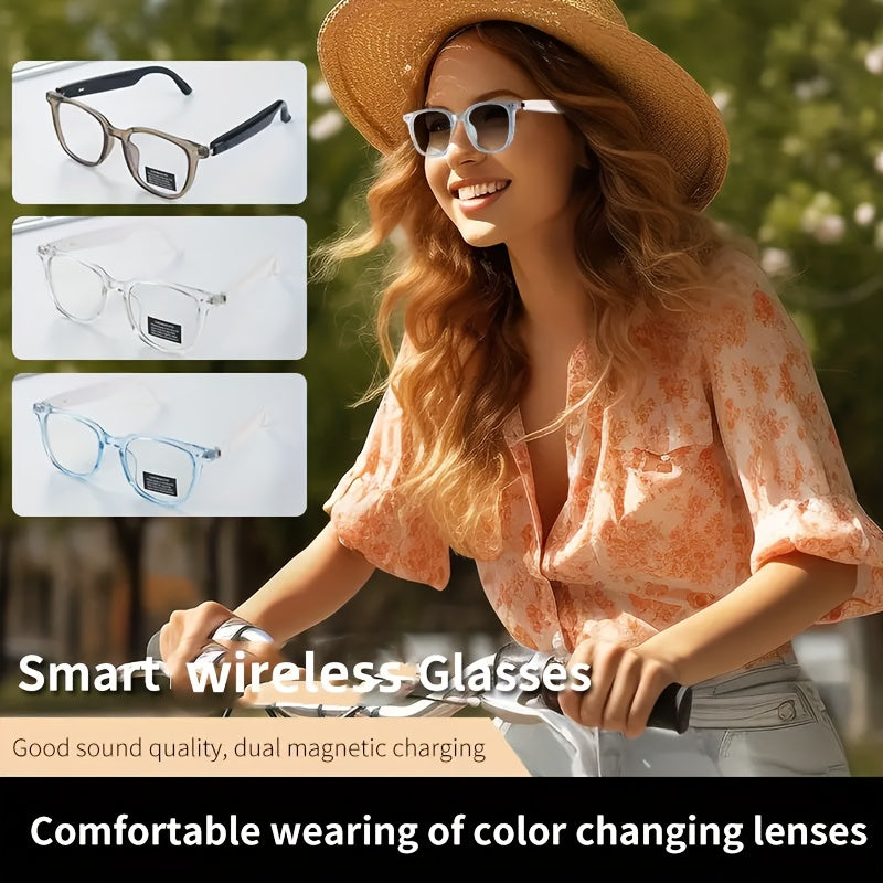 HVESBSFSY Smart Glasses AutoDimming AI Voice Assistant