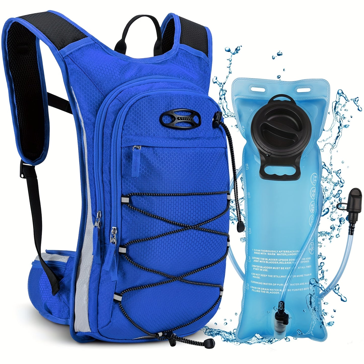 4.76gal Hydration Backpack, Insulated Hiking Water Backpack With 101.44oz TPU Water Bladder, Lightweight Hiking Running Cycling Pack, Breathable Daypack For Men & Women