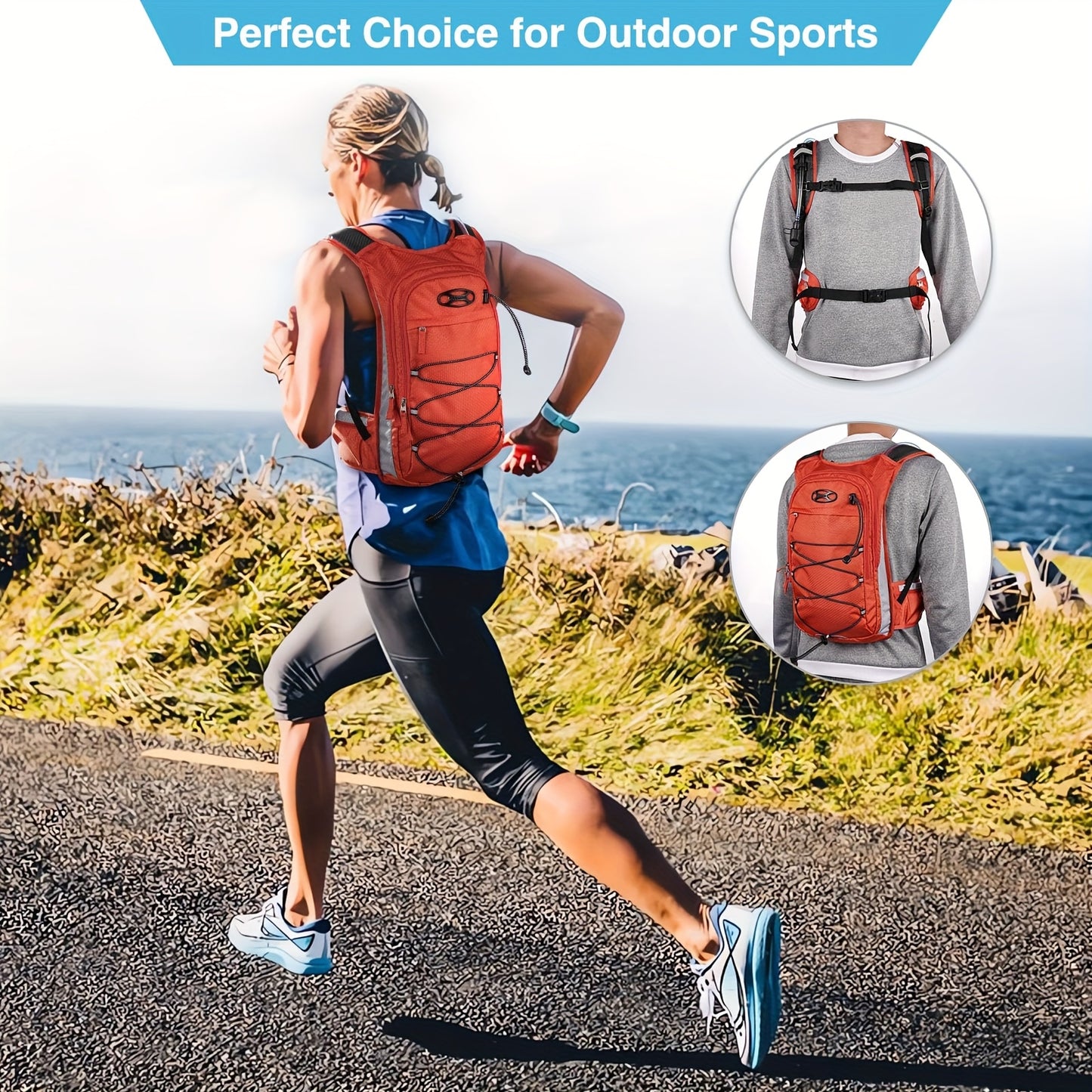 4.76gal Hydration Backpack, Insulated Hiking Water Backpack With 101.44oz TPU Water Bladder, Lightweight Hiking Running Cycling Pack, Breathable Daypack For Men & Women