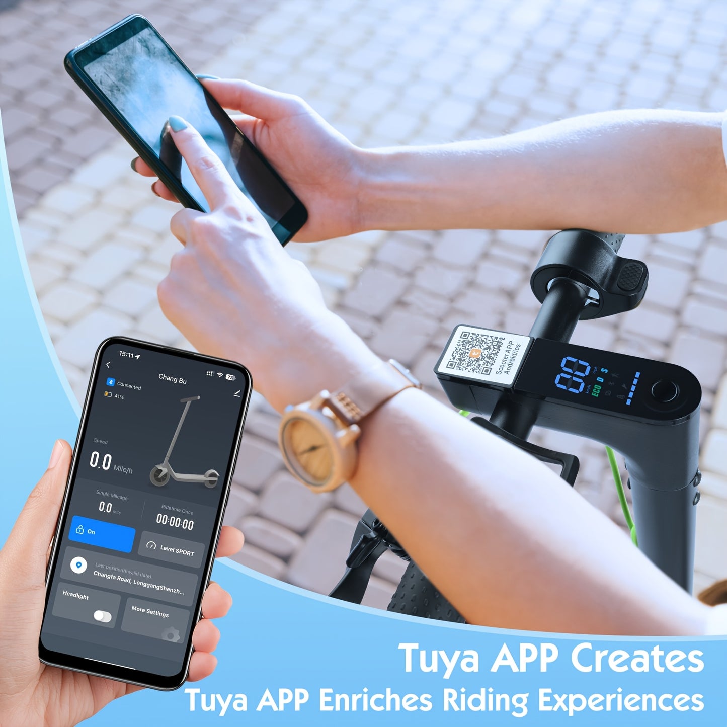 Lightweight Foldable Electric Scooter ,8.5" -10" Solid tires 7.8AH-15.6AH Battery, 19MPH  Speed, 350W-500W motor, 15-25 Miles Range ,Urban Commuting, Portable Mobility, Christmas present, Modern,City Travelers, Adult，tuya a