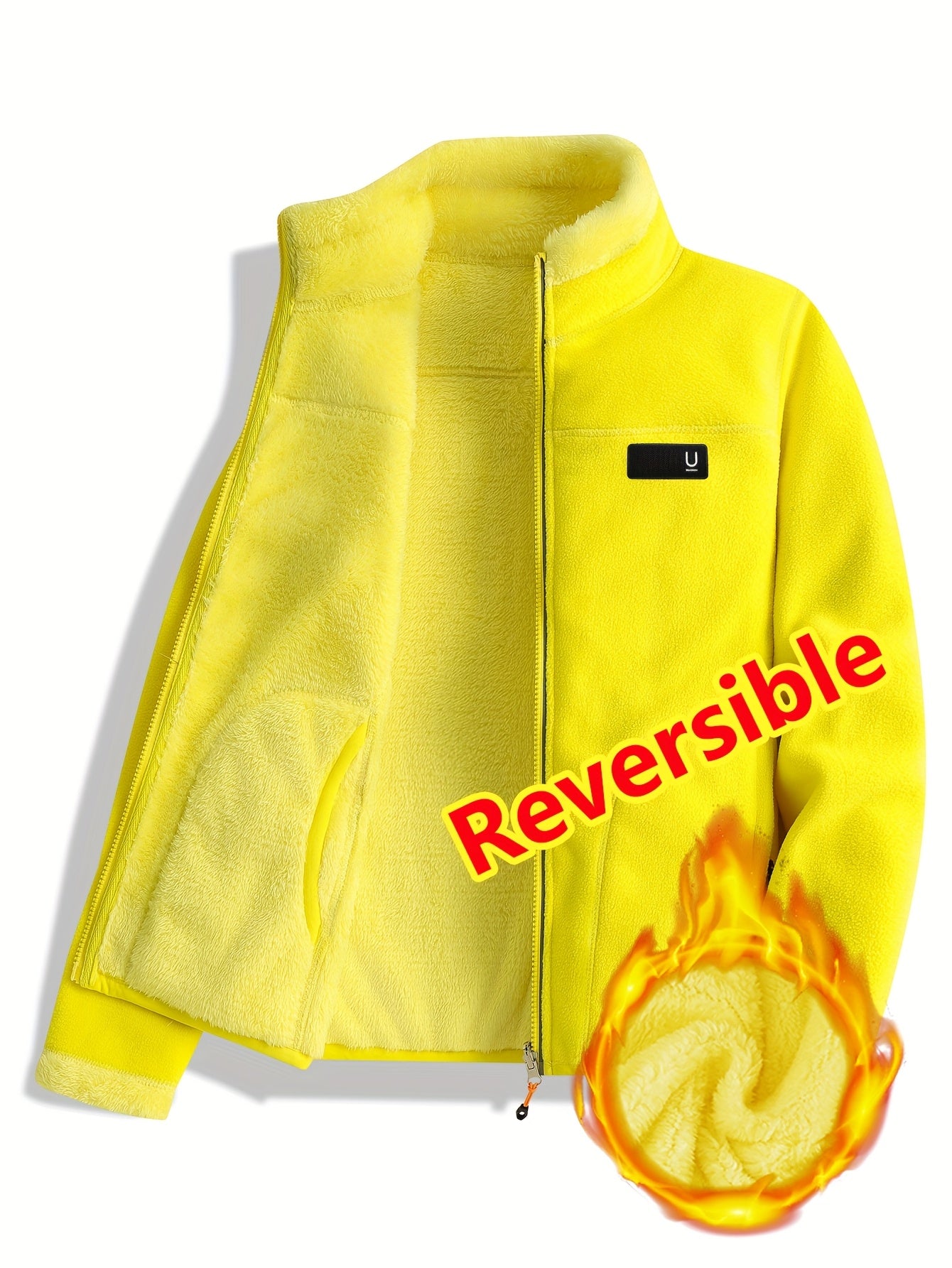 Jacket Reversible Fleece For Fall And Winter Daily Wear