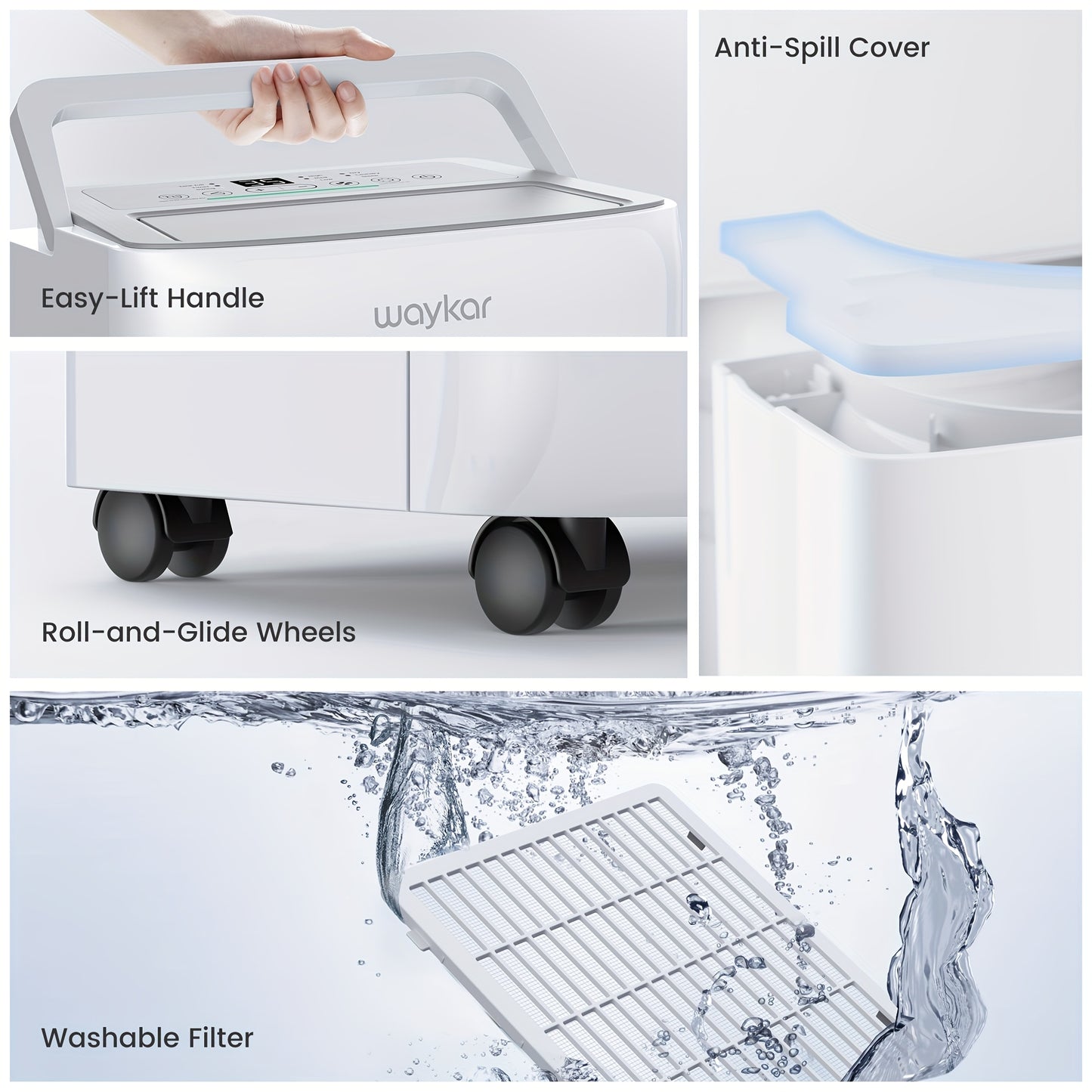 80/120/150 Pints Basement Dehumidifier with Drain Hose, for Room Space Up to 7000 Sq.Ft.
